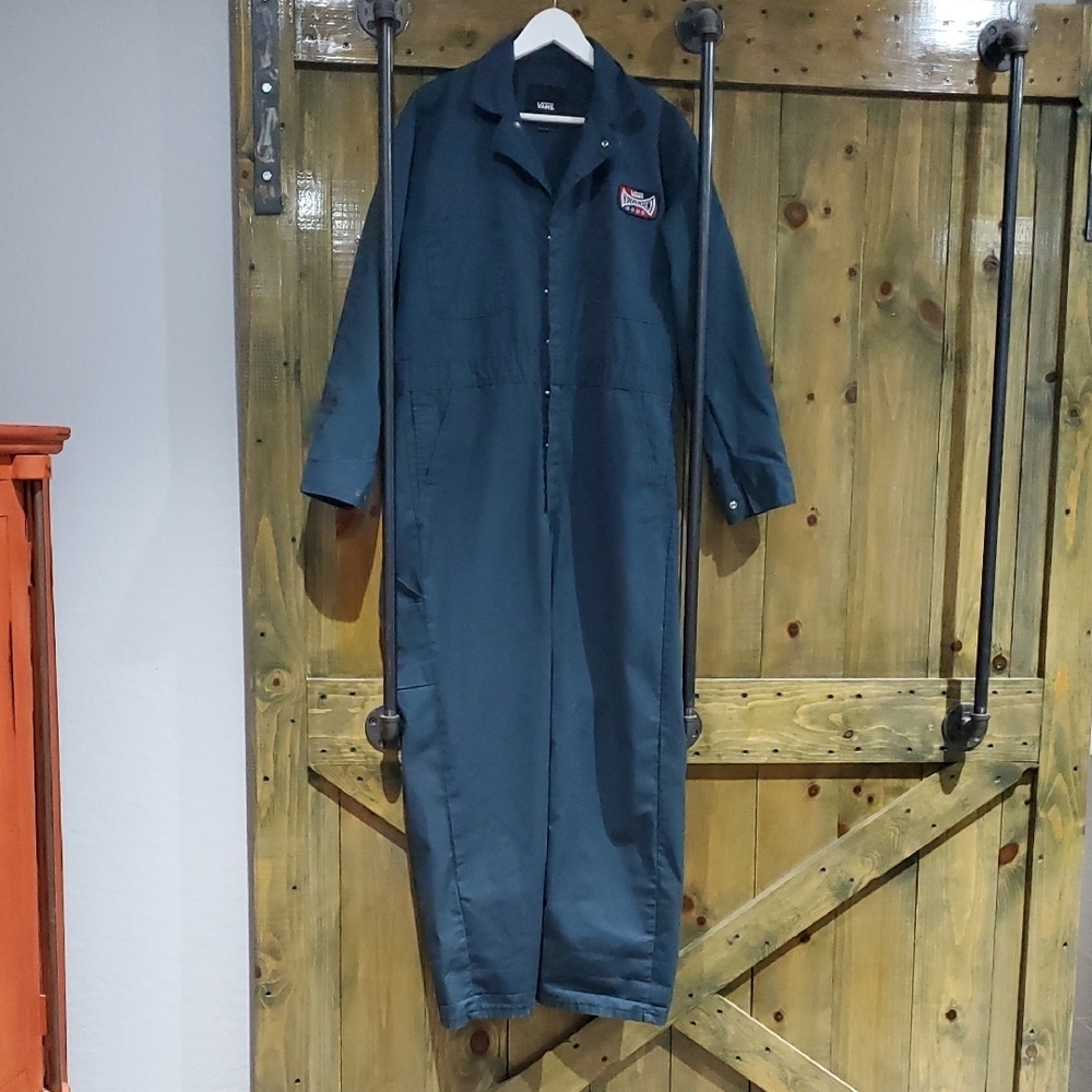 Vans X Independent Navy Blue Workwear Coveralls Moto Rocker Surfer Grunge Combat